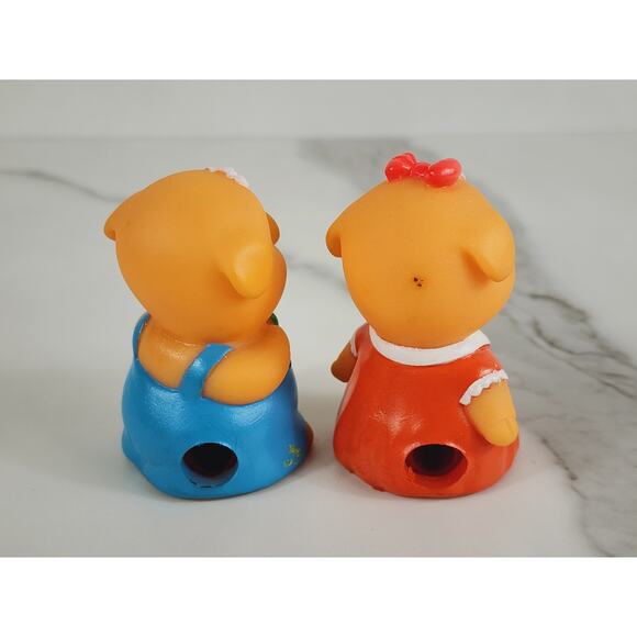 Pencil Sharpener Piglet Pig Piggy Figurine 2 1/2" Great Wall #637 Rubber 80s x2 - Picture 8 of 16